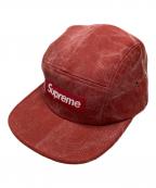 SUPREMEシュプリーム）の古着「Supreme Coated Denim Camp Cap」｜レッド