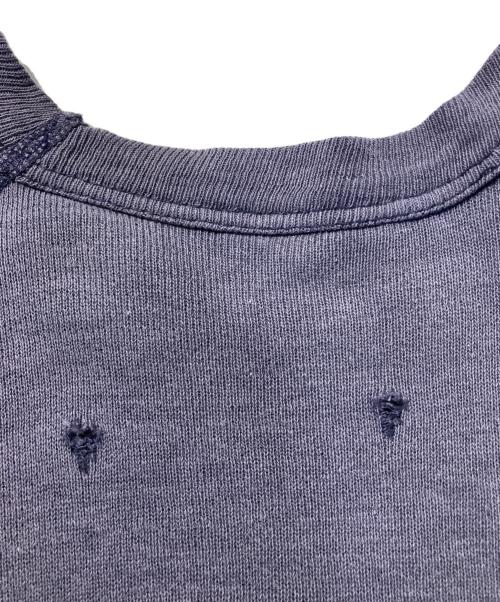 nobrand（ノーブランド）nobrand (ノーブランド) ナス紺ラグランショートスリーブスウェット ナス紺 サイズ:FREEの古着・服飾アイテム
