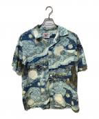 karakuカラク）の古着「ゴッホ総柄シャツ」｜ブルー