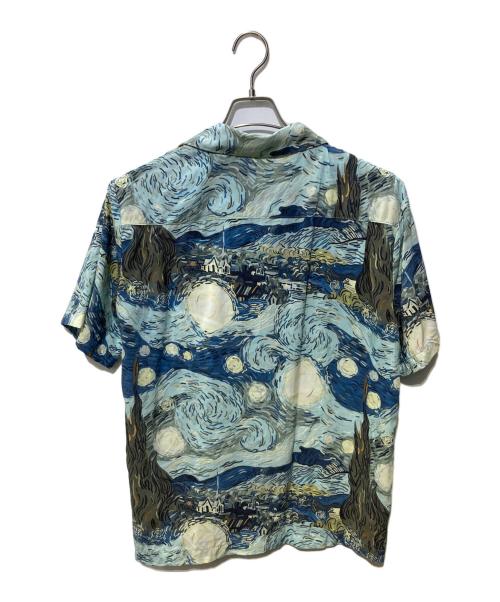 karaku（カラク）karaku (カラク) ゴッホ総柄シャツ ブルー サイズ:Ⅿの古着・服飾アイテム