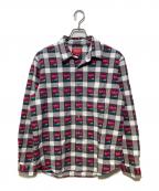 SUPREMEシュプリーム）の古着「Rose Buffalo Plaid Shirt」｜グレー×ピンク