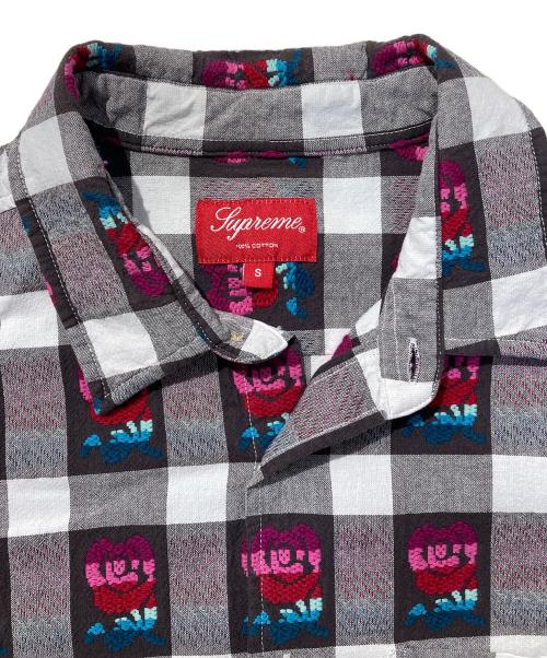 SUPREME（シュプリーム）SUPREME (シュプリーム) Rose Buffalo Plaid Shirt グレー×ピンク サイズ:Sの古着・服飾アイテム