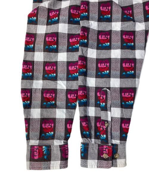 SUPREME（シュプリーム）SUPREME (シュプリーム) Rose Buffalo Plaid Shirt グレー×ピンク サイズ:Sの古着・服飾アイテム