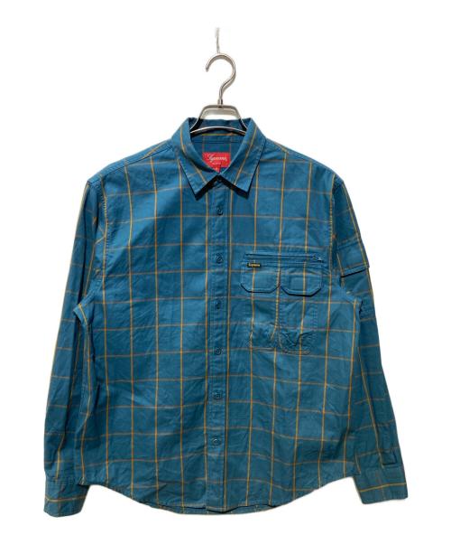 SUPREME（シュプリーム）Supreme (シュプリーム) Twill Multi Pocket Shirt ネイビー サイズ:Sの古着・服飾アイテム
