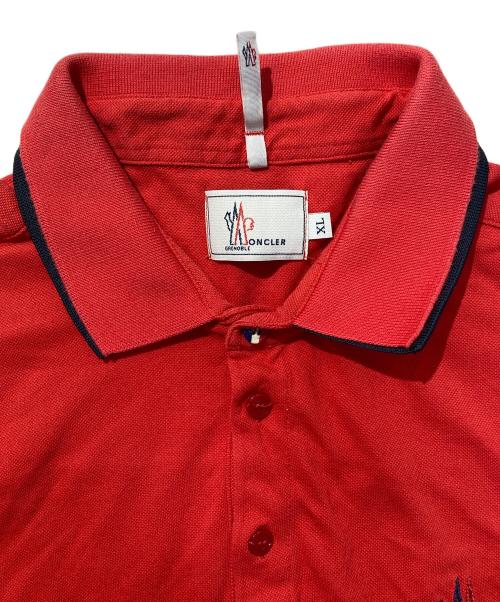MONCLER（モンクレール）MONCLER (モンクレール) GRENOBLE 半袖ポロシャツ レッド サイズ:XLの古着・服飾アイテム