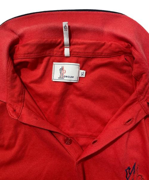 MONCLER（モンクレール）MONCLER (モンクレール) GRENOBLE 半袖ポロシャツ レッド サイズ:XLの古着・服飾アイテム