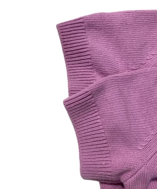 ALEXANDER WANG（アレキサンダー・ワン）ALEXANDER WANG (アレキサンダー・ワン) ロゴエンボスクロップドニット ピンク サイズ:XSの古着・服飾アイテム