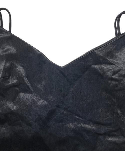 Noble（ノーブル）Noble (ノーブル) サテンキャミソールワンピース ブラック サイズ:FREEの古着・服飾アイテム