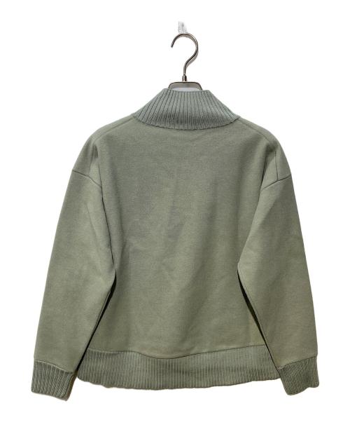 J.PRESS（ジェイプレス）J.PRESS (ジェイプレス) ニードルパンチ ハイネック スウェット グリーン サイズ:Fの古着・服飾アイテム