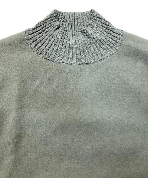 J.PRESS（ジェイプレス）J.PRESS (ジェイプレス) ニードルパンチ ハイネック スウェット グリーン サイズ:Fの古着・服飾アイテム