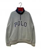POLO RALPH LAURENポロ・ラルフローレン）の古着「ハーフジップフリースプルオーバー」｜グレー