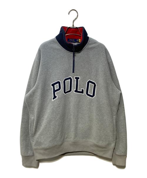 POLO RALPH LAUREN（ポロ・ラルフローレン）POLO RALPH LAUREN (ポロ・ラルフローレン) ハーフジップフリースプルオーバー グレー サイズ:Lの古着・服飾アイテム