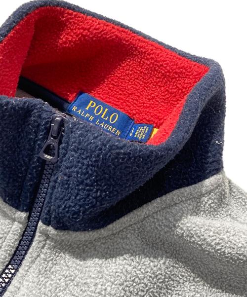 POLO RALPH LAUREN（ポロ・ラルフローレン）POLO RALPH LAUREN (ポロ・ラルフローレン) ハーフジップフリースプルオーバー グレー サイズ:Lの古着・服飾アイテム
