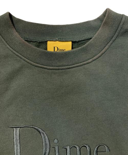 Dime（ダイム）Dime (ダイム) 刺繍ロゴスウェット グリーン サイズ:XLの古着・服飾アイテム