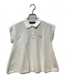 FRED PERRY×RAY BEAMS（フレッドペリー×レイ ビームス）の古着「ノースリーブフレア ポロシャツ」｜ホワイト