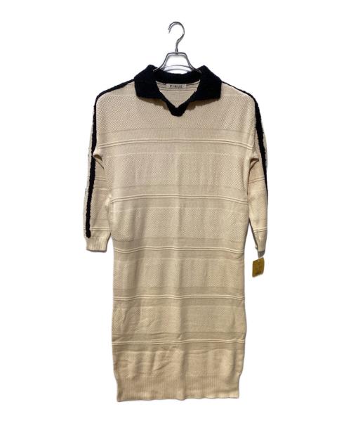 pinue（ピヌエ）pinue (ピヌエ) ニットワンピース ベージュ サイズ:Mの古着・服飾アイテム