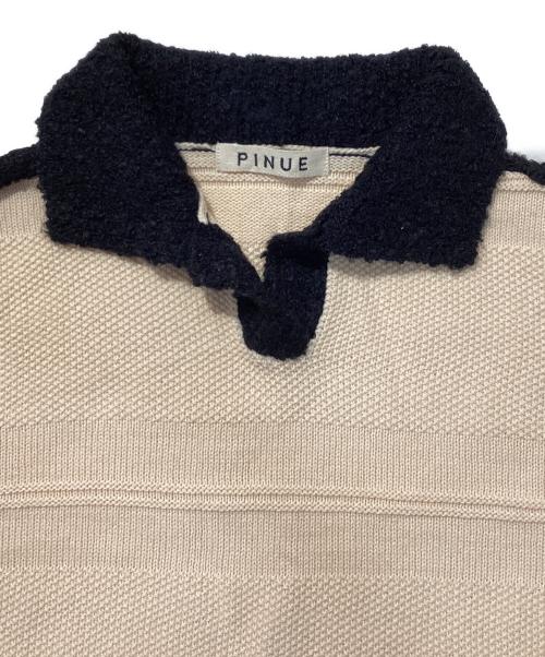 pinue（ピヌエ）pinue (ピヌエ) ニットワンピース ベージュ サイズ:Mの古着・服飾アイテム
