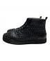 Christian Louboutin (クリスチャン・ルブタン) METAL PATENT SPIKERS ブラック×レッド サイズ:40 1/2：40000円