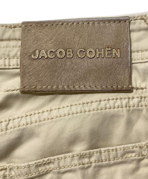 JACOB COHEN（ヤコブコーエン）JACOB COHEN (ヤコブコーエン) ハラコパッチストレッチデニムパンツ ベージュ サイズ:36の古着・服飾アイテム