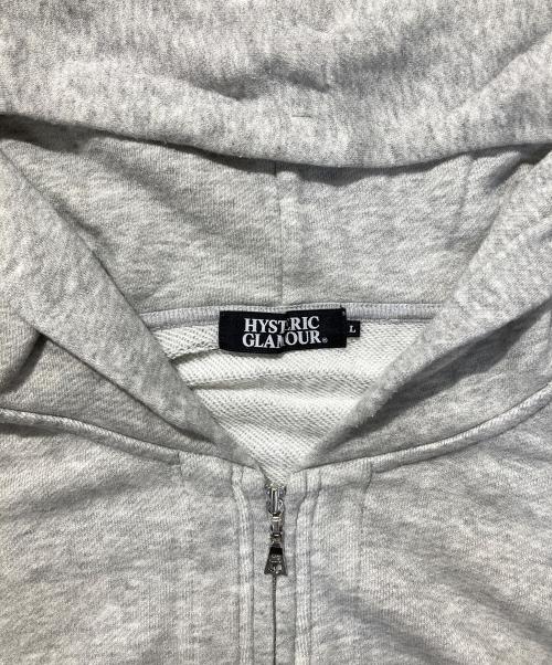 Hysteric Glamour（ヒステリックグラマー）Hysteric Glamour (ヒステリックグラマー) ジップパーカー グレー サイズ:Lの古着・服飾アイテム