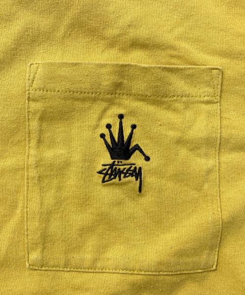 stussy（ステューシー）stussy (ステューシー) ポケットTシャツ イエロー サイズ:Mの古着・服飾アイテム