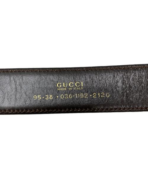 GUCCI（グッチ）GUCCI (グッチ) レザーベルト ブラウンの古着・服飾アイテム