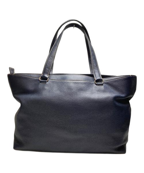 STEFANOMANO（ステファノマーノ）STEFANOMANO (ステファノマーノ) レザートートバッグ ネイビーの古着・服飾アイテム