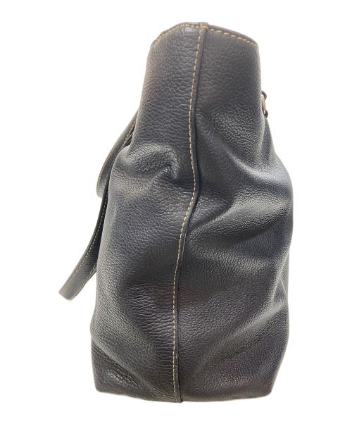 STEFANOMANO（ステファノマーノ）STEFANOMANO (ステファノマーノ) レザートートバッグ ネイビーの古着・服飾アイテム