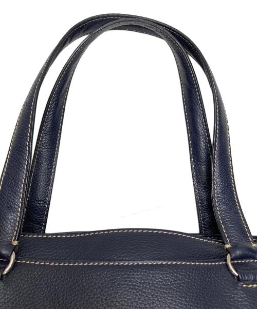 STEFANOMANO（ステファノマーノ）STEFANOMANO (ステファノマーノ) レザートートバッグ ネイビーの古着・服飾アイテム