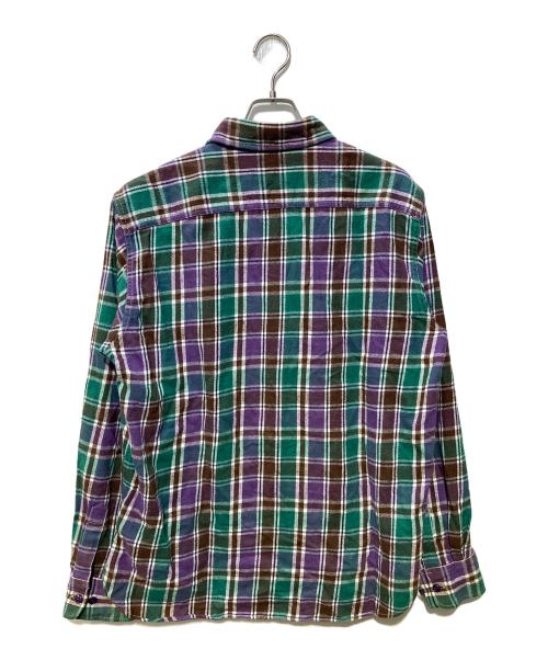 A BATHING APE（アベイシングエイプ）A BATHING APE (アベイシングエイプ) チェックネルシャツ グリーン サイズ:XLの古着・服飾アイテム
