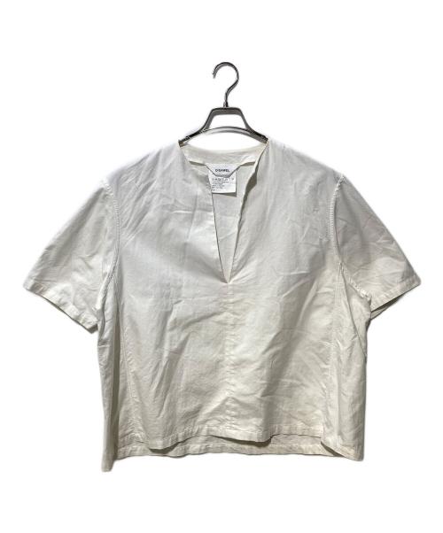 digawel（ディガウェル）DIGAWEL (ディガウェル) コットンスキッパーシャツ ホワイト サイズ:SIZE1の古着・服飾アイテム