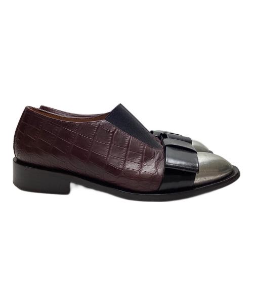MARNI（マルニ）MARNI (マルニ) 2マテリアルリボンローファー ボルドー サイズ:SIZE35の古着・服飾アイテム