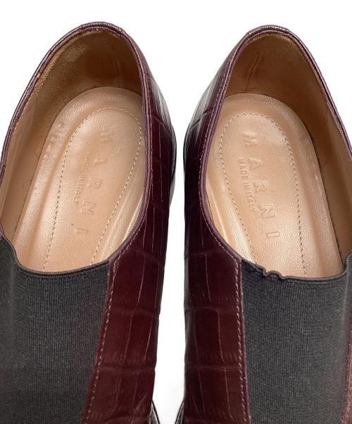 MARNI（マルニ）MARNI (マルニ) 2マテリアルリボンローファー ボルドー サイズ:SIZE35の古着・服飾アイテム