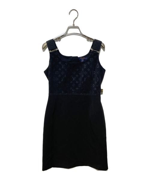 LOUIS VUITTON（ルイ ヴィトン）LOUIS VUITTON (ルイ ヴィトン) バックジップモノグラムワンピース ブラック サイズ:38の古着・服飾アイテム