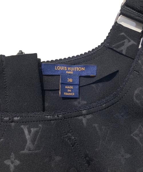 LOUIS VUITTON（ルイ ヴィトン）LOUIS VUITTON (ルイ ヴィトン) バックジップモノグラムワンピース ブラック サイズ:38の古着・服飾アイテム