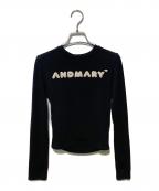 ANDMARYアンドマリー）の古着「Mary logo tops」｜ブラック