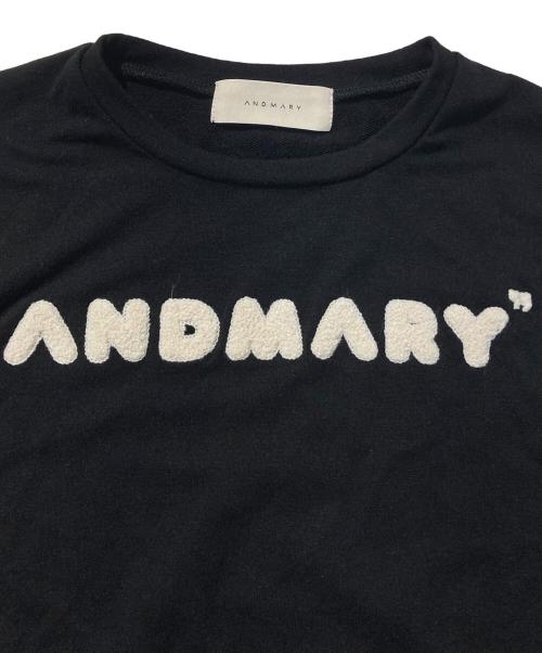 ANDMARY（アンドマリー）ANDMARY (アンドマリー) Mary logo tops ブラック サイズ:Fの古着・服飾アイテム