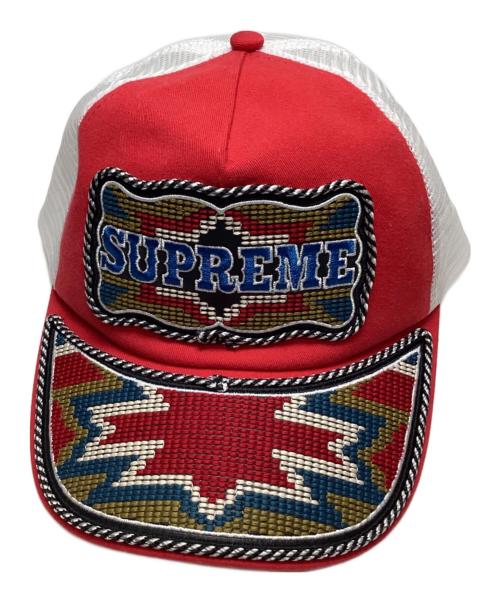 SUPREME（シュプリーム）Supreme (シュプリーム) Western Embroidered ホワイト×レッドの古着・服飾アイテム