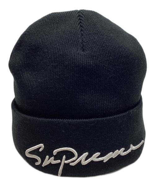 SUPREME（シュプリーム）Supreme (シュプリーム) Classic Script Beanie ブラックの古着・服飾アイテム