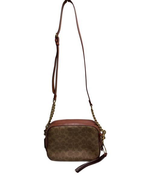 COACH（コーチ）COACH (コーチ) シグネチャーショルダーバッグ ベージュの古着・服飾アイテム