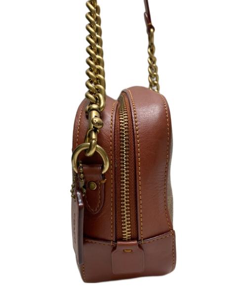 COACH（コーチ）COACH (コーチ) シグネチャーショルダーバッグ ベージュの古着・服飾アイテム