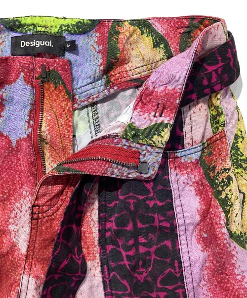 Desigual（デシグアル）Desigual (デシグアル) パッチ付きフルイドパンツ ピンク サイズ:Mの古着・服飾アイテム