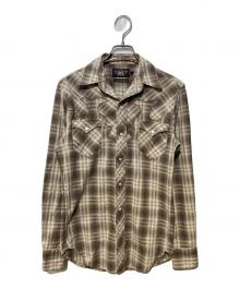 RRL（ダブルアールエル）の古着「シャドーチェックウエスタンシャツ」｜ベージュ