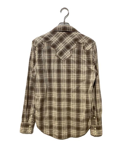RRL（ダブルアールエル）RRL (ダブルアールエル) シャドーチェックウエスタンシャツ ベージュ サイズ:XSの古着・服飾アイテム