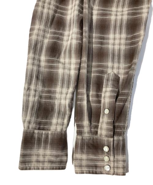 RRL（ダブルアールエル）RRL (ダブルアールエル) シャドーチェックウエスタンシャツ ベージュ サイズ:XSの古着・服飾アイテム