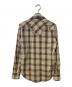 RRL (ダブルアールエル) シャドーチェックウエスタンシャツ ベージュ サイズ:XS：15000円