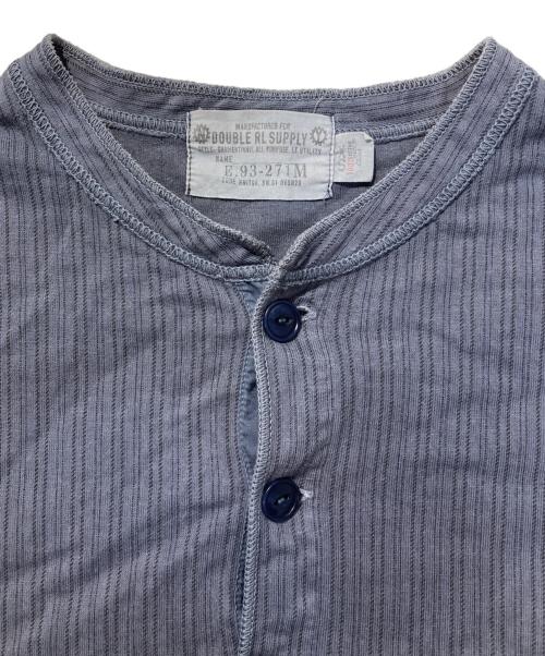 DOUBLE RL SUPPLY（ダブルアールエル）DOUBLE RL SUPPLY (ダブルアールエル) ヘンリーネックカットソー グレー サイズ:XSの古着・服飾アイテム