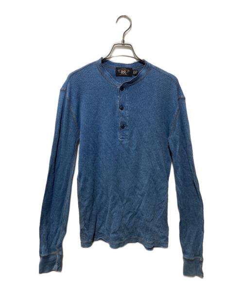 RRL（ダブルアールエル）RRL (ダブルアールエル) インディゴヘンリーネックカットソー ネイビー サイズ:xsの古着・服飾アイテム