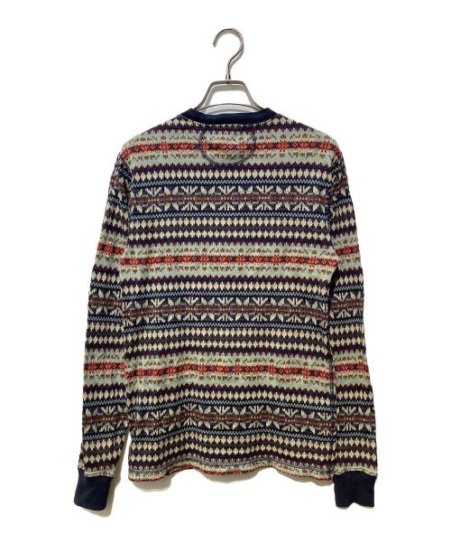 RRL（ダブルアールエル）RRL (ダブルアールエル) ジャカードヘンリーネックカットソー マルチカラー サイズ:XSの古着・服飾アイテム