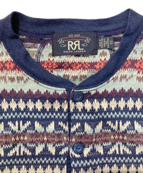 RRL（ダブルアールエル）RRL (ダブルアールエル) ジャカードヘンリーネックカットソー マルチカラー サイズ:XSの古着・服飾アイテム